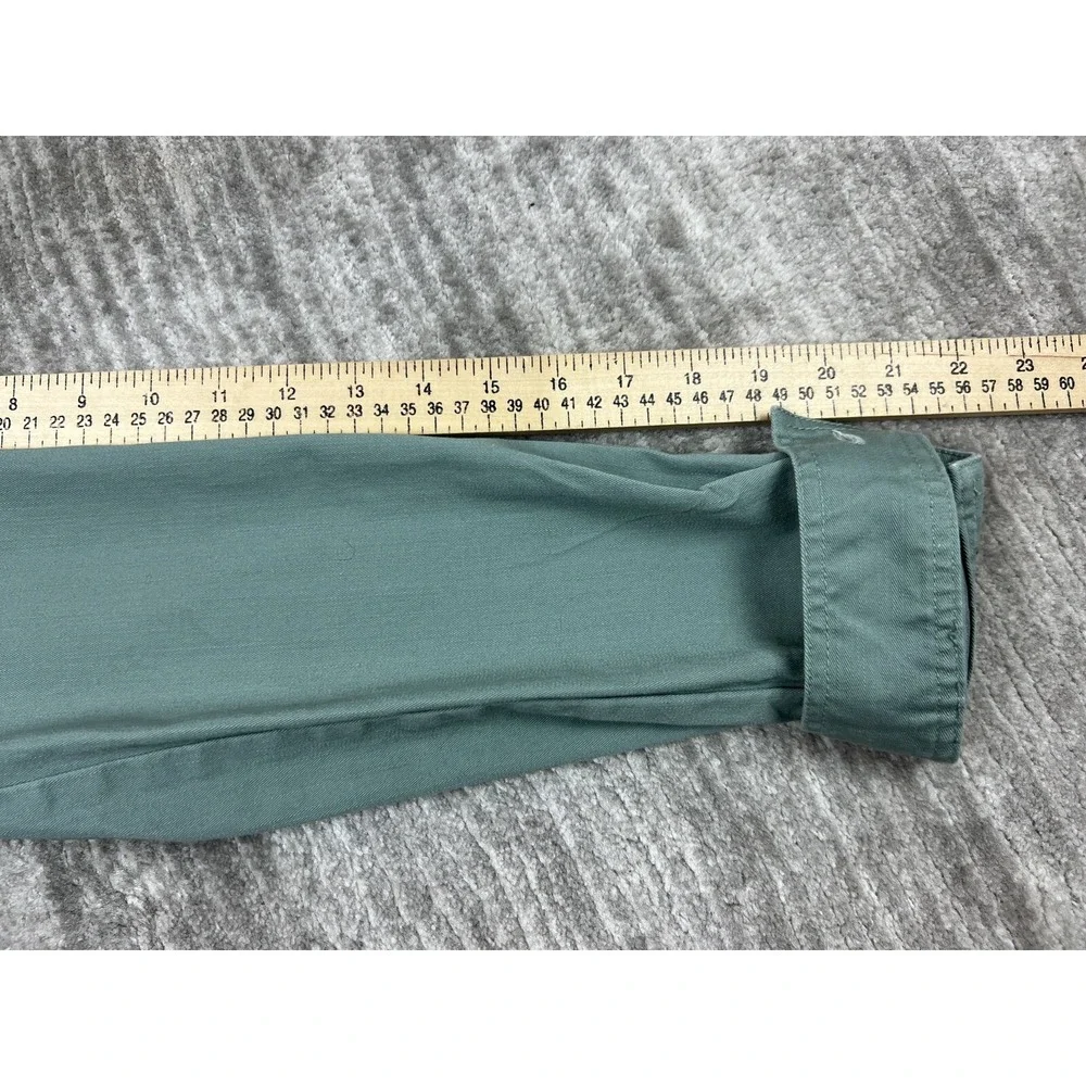 The Tog Shop Jacket Womens S Sage Green Button Front Cotton Stretch Utility Coat